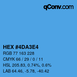 Color code: HEX #4DA3E4 | qconv.com