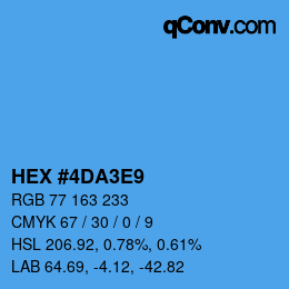 Color code: HEX #4DA3E9 | qconv.com