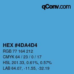 カラーコード: HEX #4DA4D4 | qconv.com