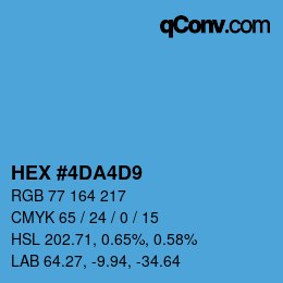 Color code: HEX #4DA4D9 | qconv.com