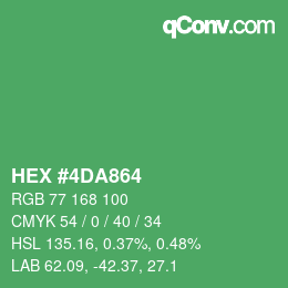 Color code: HEX #4DA864 | qconv.com
