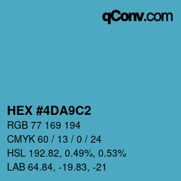 Color code: HEX #4DA9C2 | qconv.com