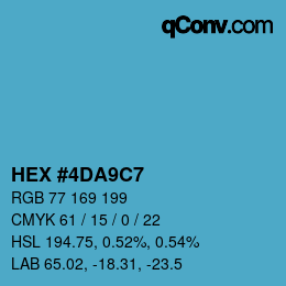 Color code: HEX #4DA9C7 | qconv.com