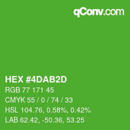 Color code: HEX #4DAB2D | qconv.com