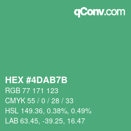 カラーコード: HEX #4DAB7B | qconv.com
