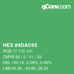 Color code: HEX #4DAC65 | qconv.com