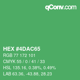 Color code: HEX #4DAC65 | qconv.com