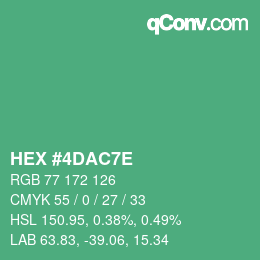 Color code: HEX #4DAC7E | qconv.com