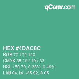Color code: HEX #4DAC8C | qconv.com