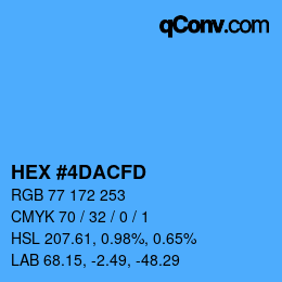 Color code: HEX #4DACFD | qconv.com