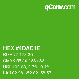 Color code: HEX #4DAD1E | qconv.com