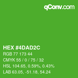 Color code: HEX #4DAD2C | qconv.com