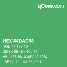 Color code: HEX #4DAD68 | qconv.com