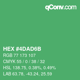 カラーコード: HEX #4DAD6B | qconv.com