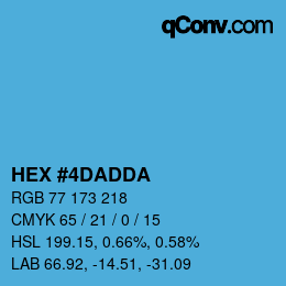 カラーコード: HEX #4DADDA | qconv.com