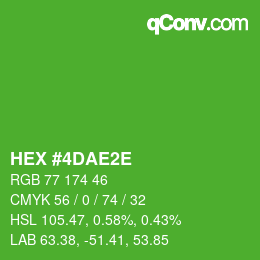 Color code: HEX #4DAE2E | qconv.com