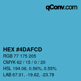 颜色代码: HEX #4DAFCD | qconv.com