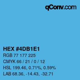 Color code: HEX #4DB1E1 | qconv.com