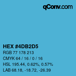 カラーコード: HEX #4DB2D5 | qconv.com