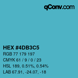 Color code: HEX #4DB3C5 | qconv.com
