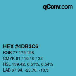 Color code: HEX #4DB3C6 | qconv.com