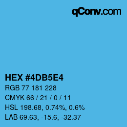 カラーコード: HEX #4DB5E4 | qconv.com