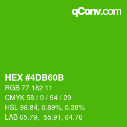 Color code: HEX #4DB60B | qconv.com
