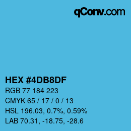 カラーコード: HEX #4DB8DF | qconv.com
