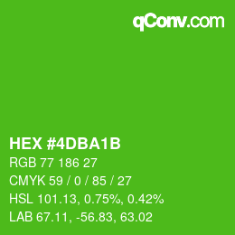 カラーコード: HEX #4DBA1B | qconv.com