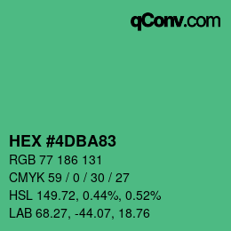Color code: HEX #4DBA83 | qconv.com