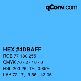 Color code: HEX #4DBAFF | qconv.com