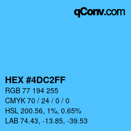 Color code: HEX #4DC2FF | qconv.com