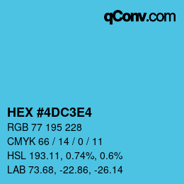 Color code: HEX #4DC3E4 | qconv.com