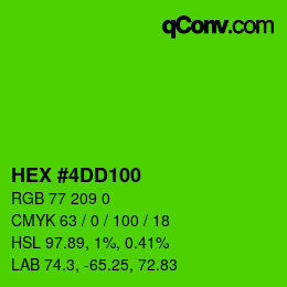 颜色代码: HEX #4DD100 | qconv.com
