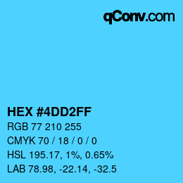 Color code: HEX #4DD2FF | qconv.com