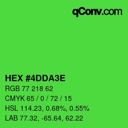 Color code: HEX #4DDA3E | qconv.com