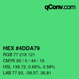 Color code: HEX #4DDA79 | qconv.com