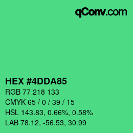 Color code: HEX #4DDA85 | qconv.com