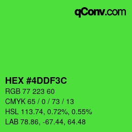 Farbcode: HEX #4DDF3C | qconv.com