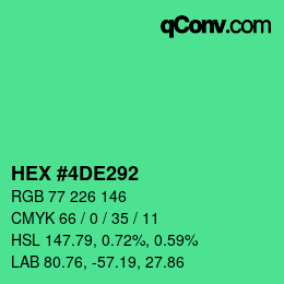 Color code: HEX #4DE292 | qconv.com