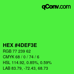 Color code: HEX #4DEF3E | qconv.com