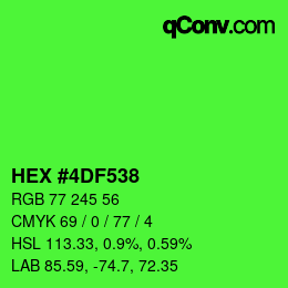 Color code: HEX #4DF538 | qconv.com