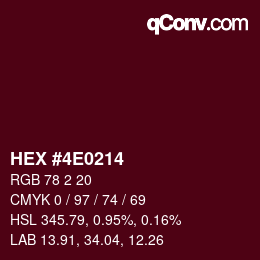 Color code: HEX #4E0214 | qconv.com