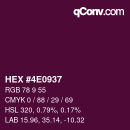 Color code: HEX #4E0937 | qconv.com