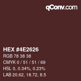 Color code: HEX #4E2626 | qconv.com