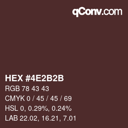 Color code: HEX #4E2B2B | qconv.com