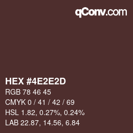 颜色代码: HEX #4E2E2D | qconv.com
