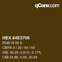 Color code: HEX #4E3708 | qconv.com