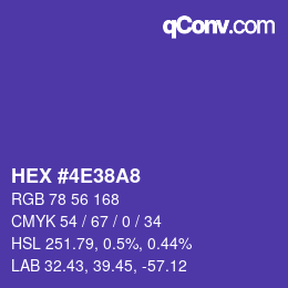 颜色代码: HEX #4E38A8 | qconv.com