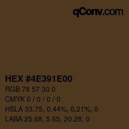 Color code: HEX #4E391E00 | qconv.com
